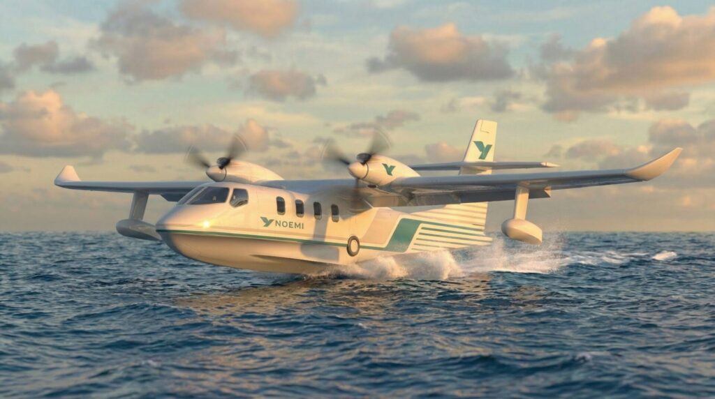 NOEMI Aerospace all-electric amphibious aircraft with Syensqo composite materials